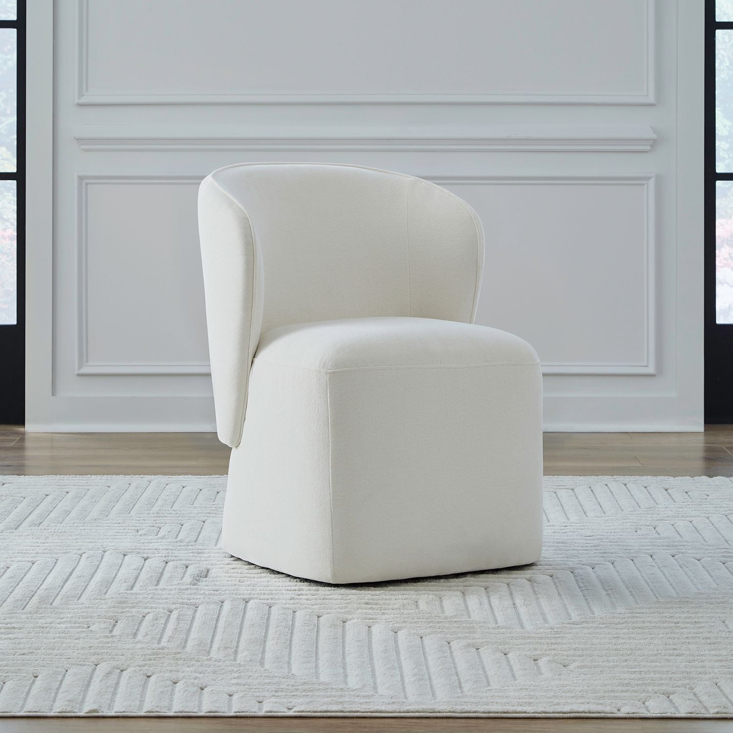 Accent Dining Accent Dining Chair with Casters - Ivory
