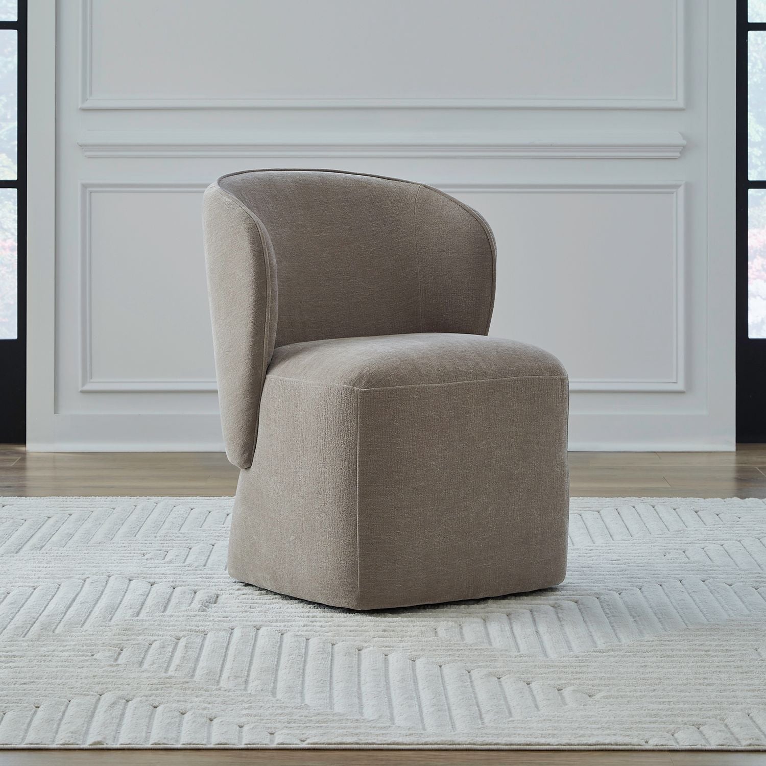 Accent Dining Accent Dining Chair with Casters - Truffle