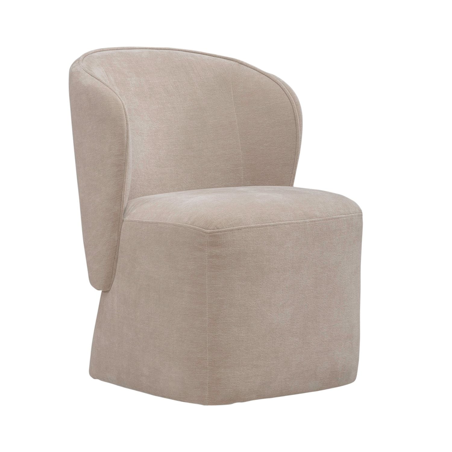 Accent Dining Accent Dining Chair with Casters - Wicker