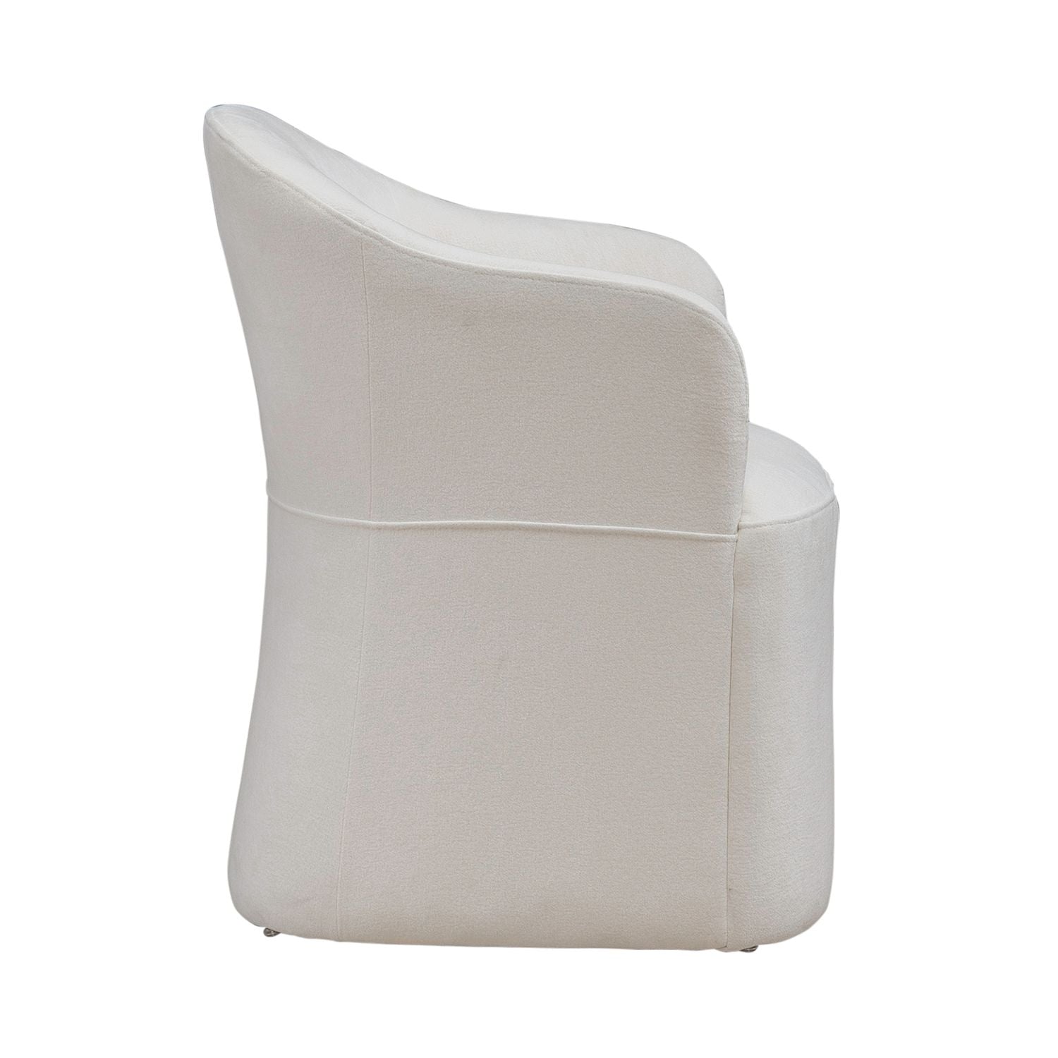 Accent Dining Accent Dining Chair with Casters - Ivory
