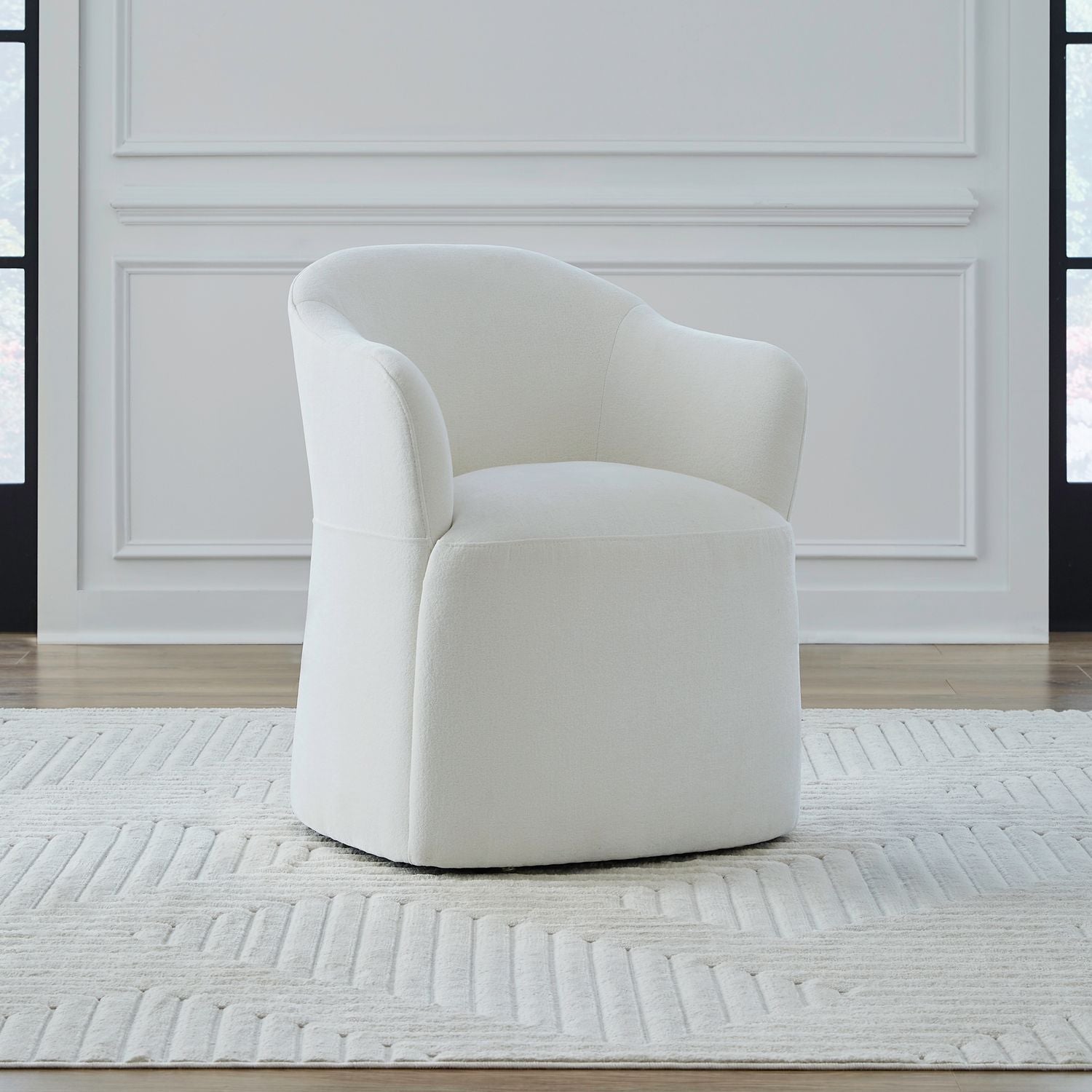 Accent Dining Accent Dining Chair with Casters - Ivory