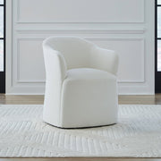 Accent Dining Accent Dining Chair with Casters - Ivory