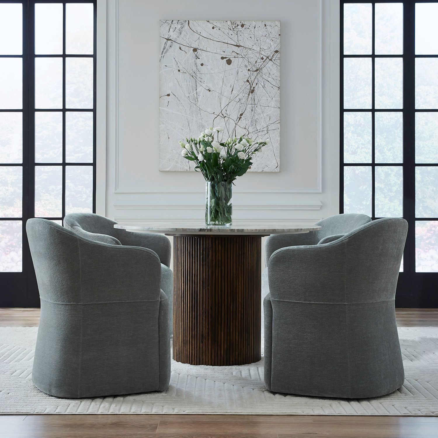 Accent Dining Accent Dining Chair with Casters - Sapphire