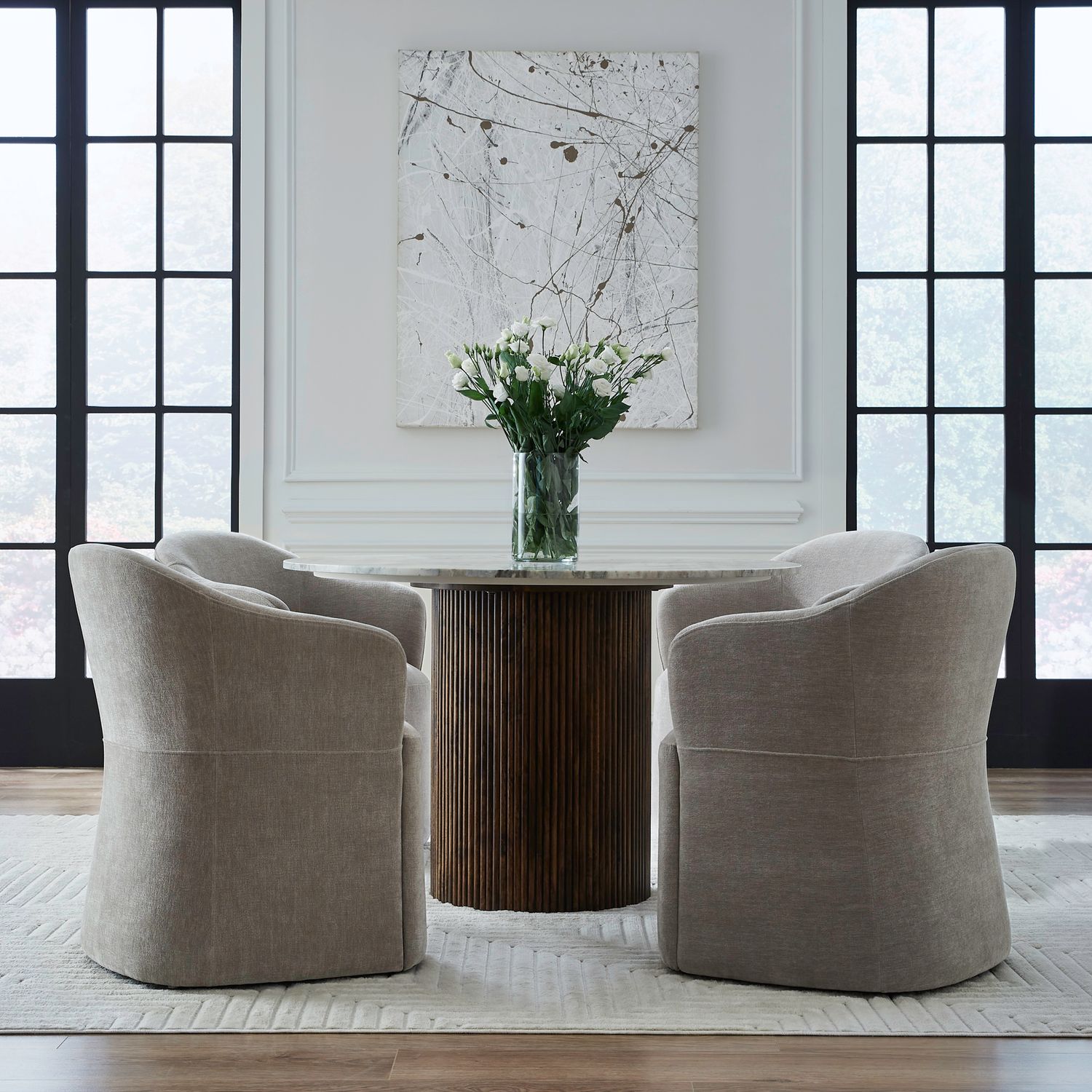 Accent Dining Accent Dining Chair with Casters - Truffle