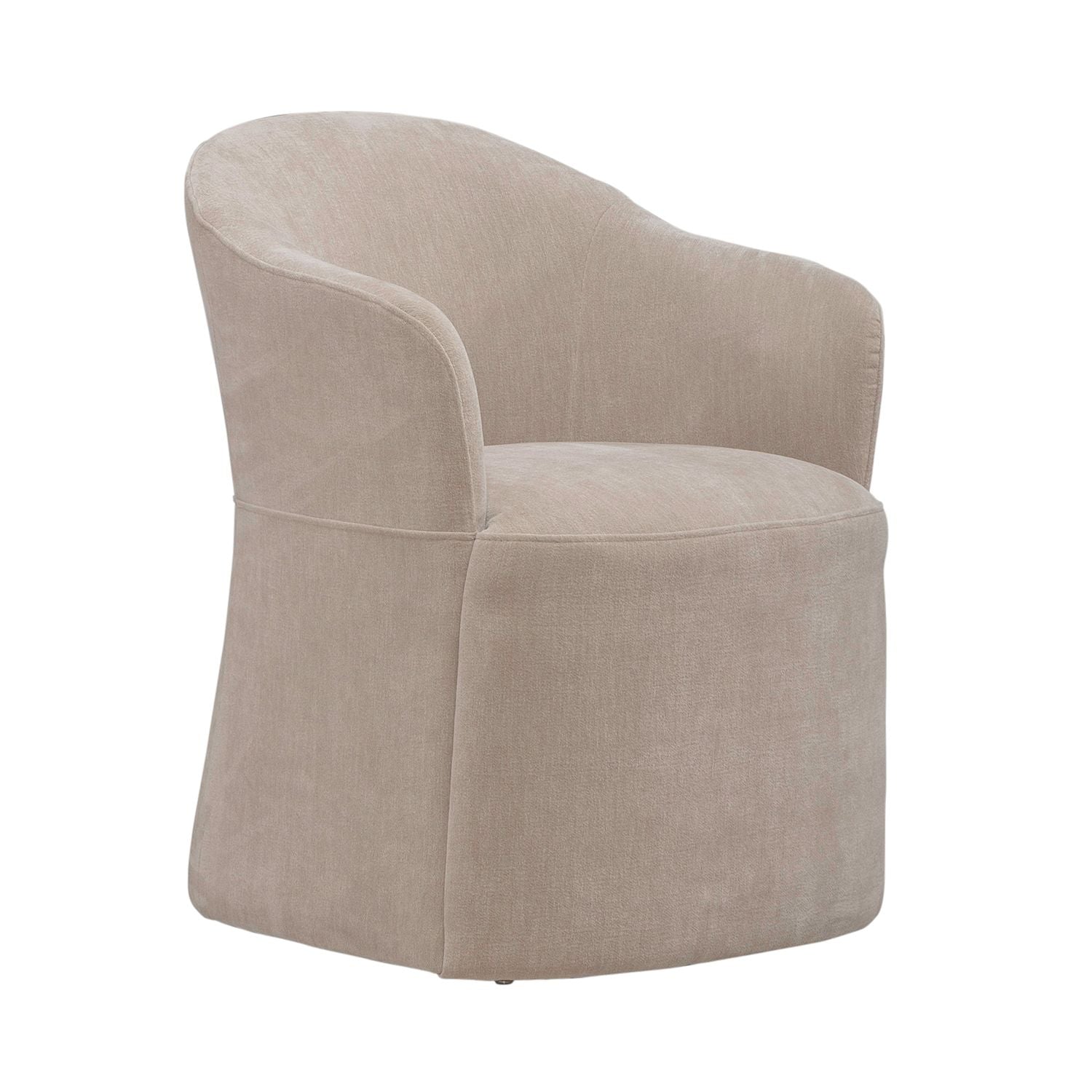 Accent Dining Accent Dining Chair with Casters - Wicker