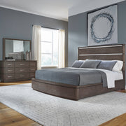 Cascade Falls King Panel Bed, Dresser & Mirror