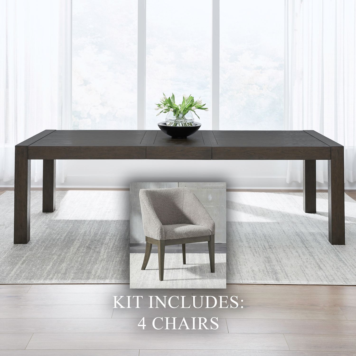 Cascade Falls 5 Piece Rectangular Table Set