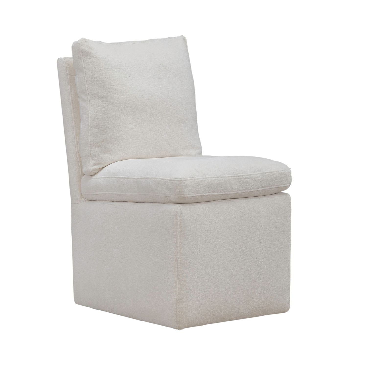 Accent Dining Accent Dining Chair with Casters - Ivory