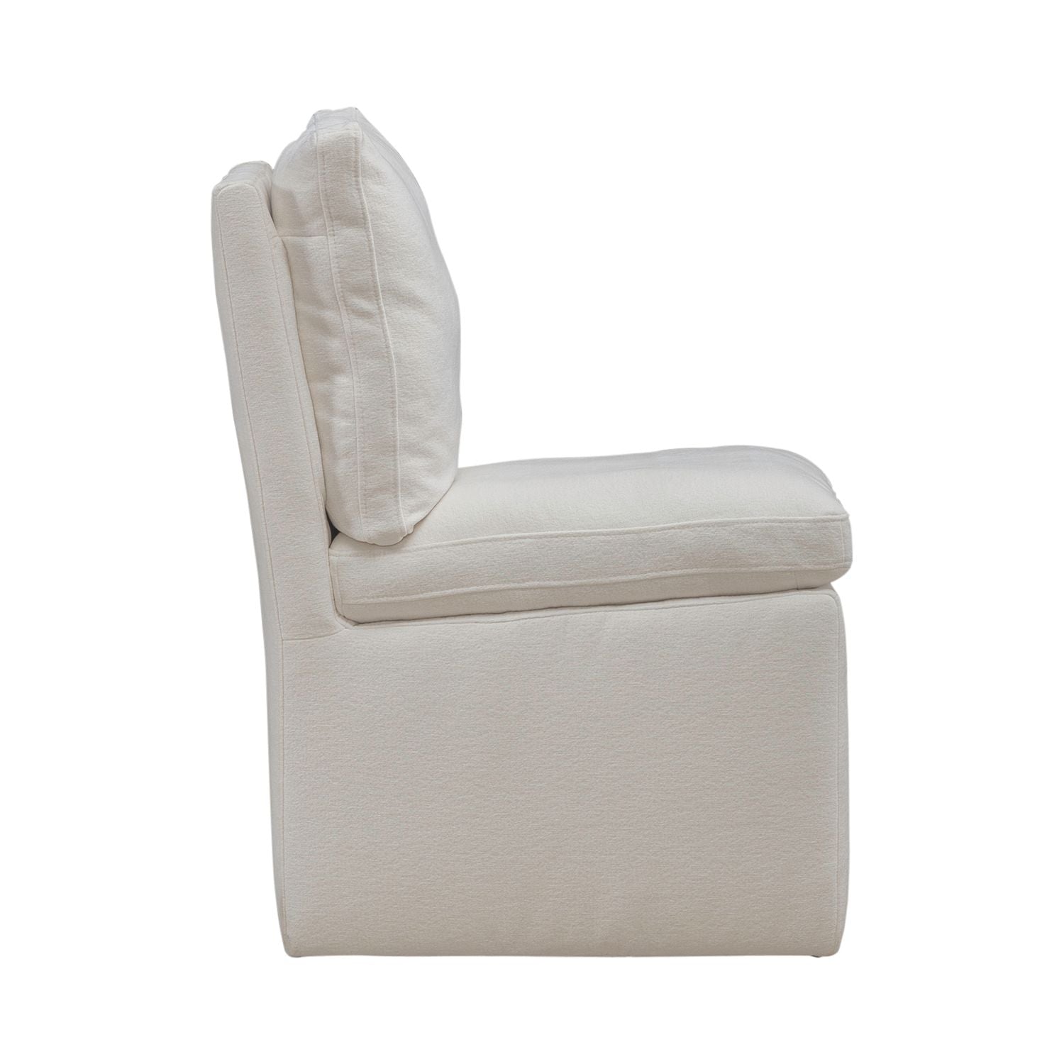 Accent Dining Accent Dining Chair with Casters - Ivory