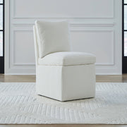 Accent Dining Accent Dining Chair with Casters - Ivory
