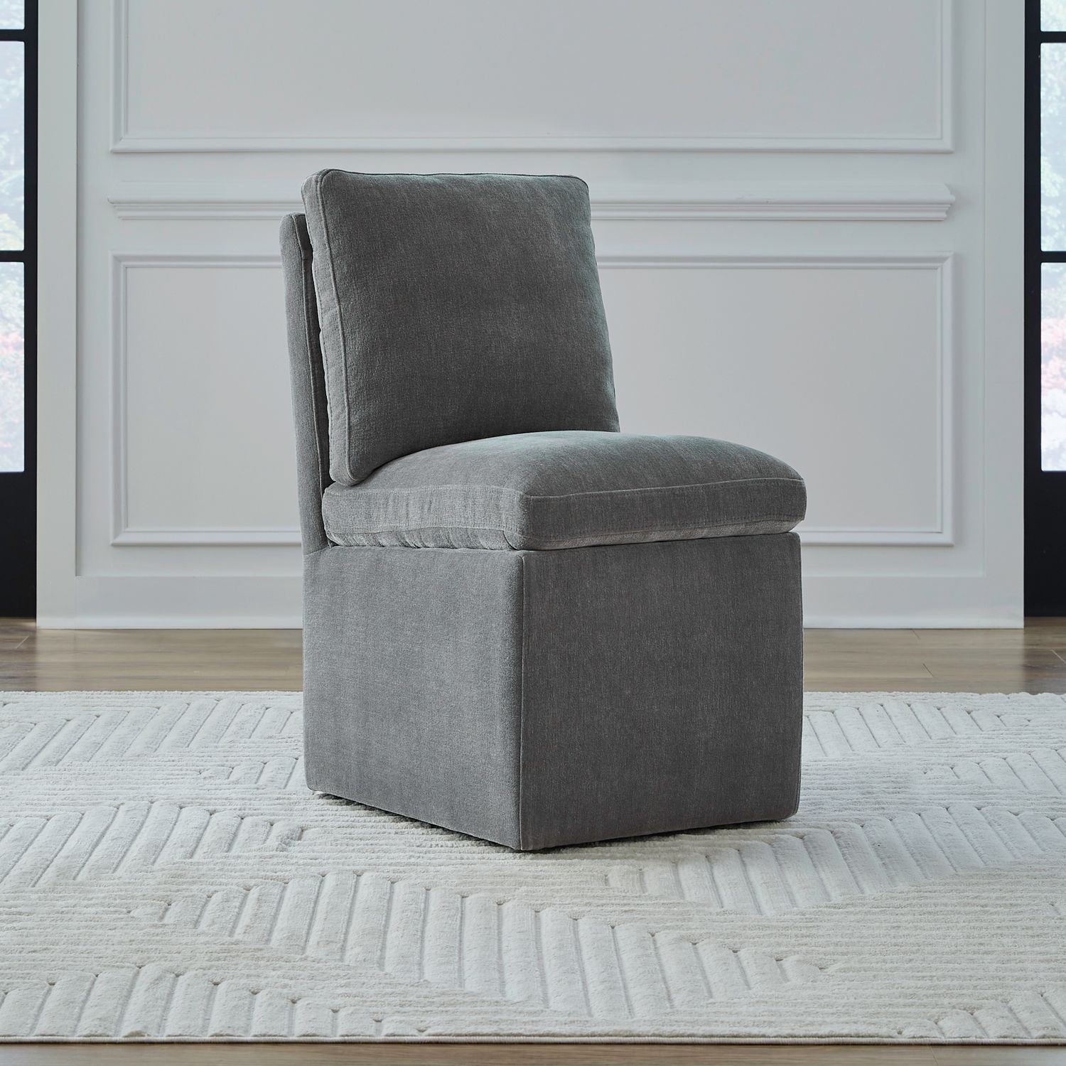Accent Dining Accent Dining Chair with Casters - Sapphire