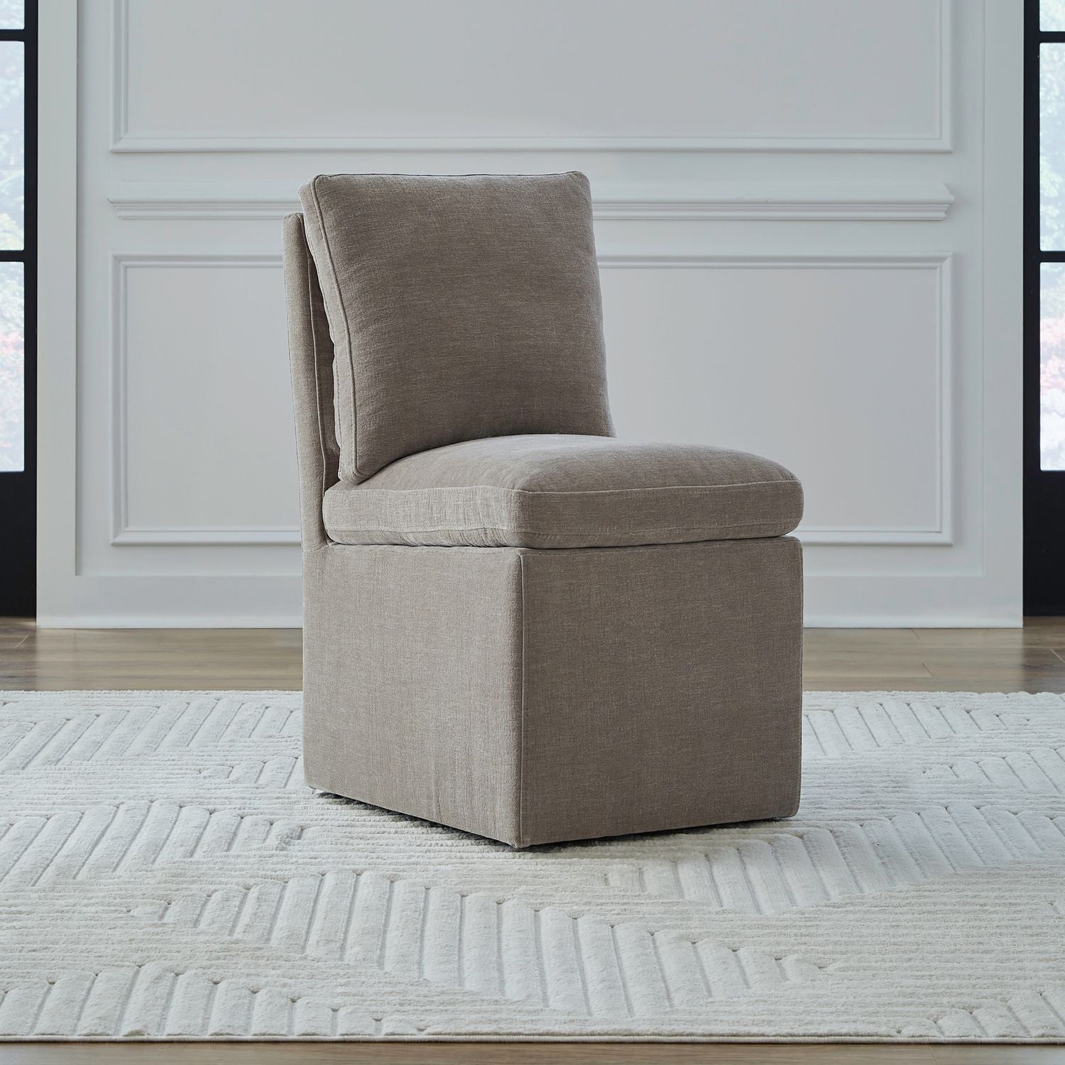 Accent Dining Accent Dining Chair with Casters - Truffle