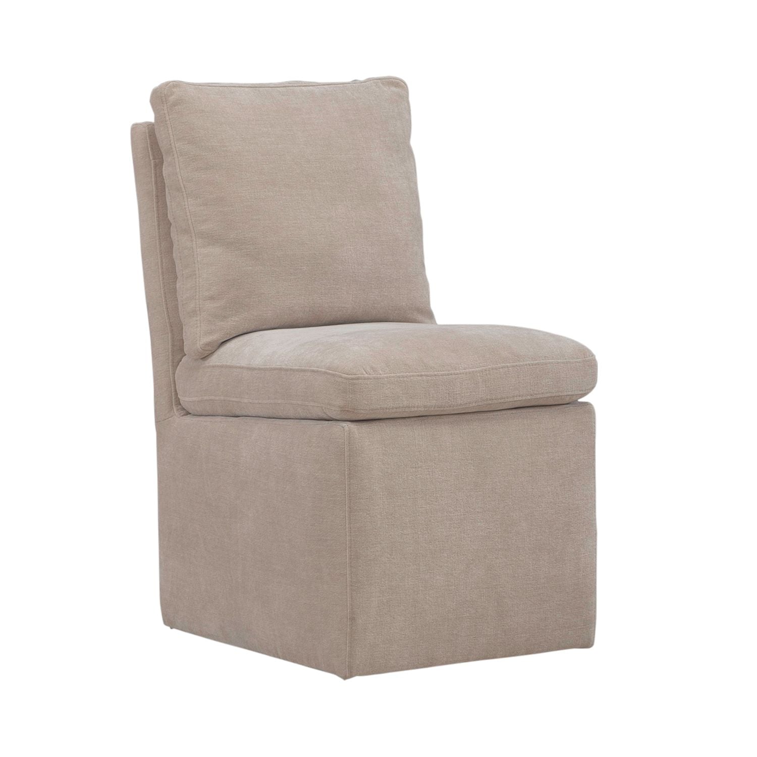 Accent Dining Accent Dining Chair with Casters - Wicker