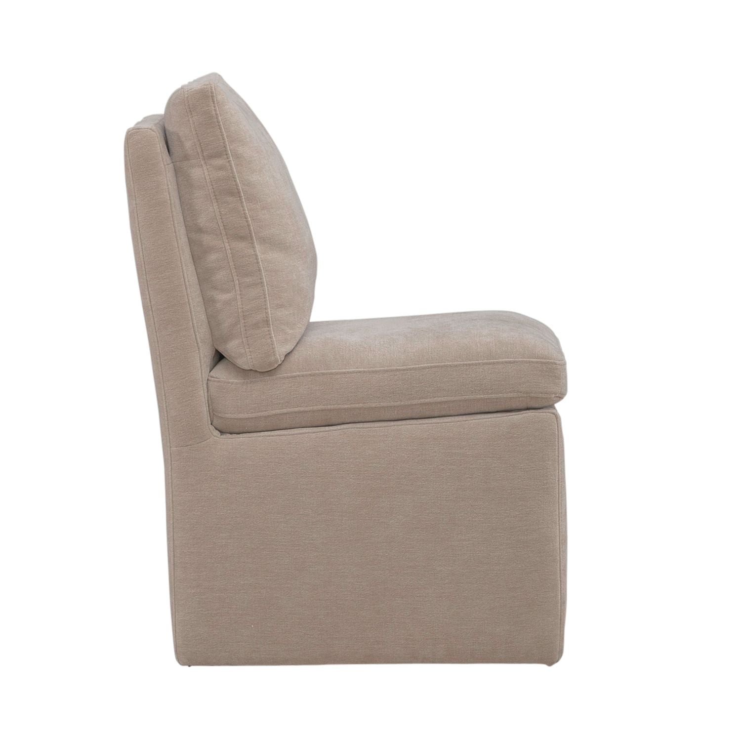 Accent Dining Accent Dining Chair with Casters - Wicker