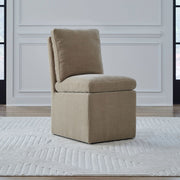 Accent Dining Accent Dining Chair with Casters - Wicker