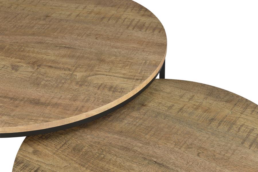 Lainey 2-piece Round Nesting Coffee Table Mango