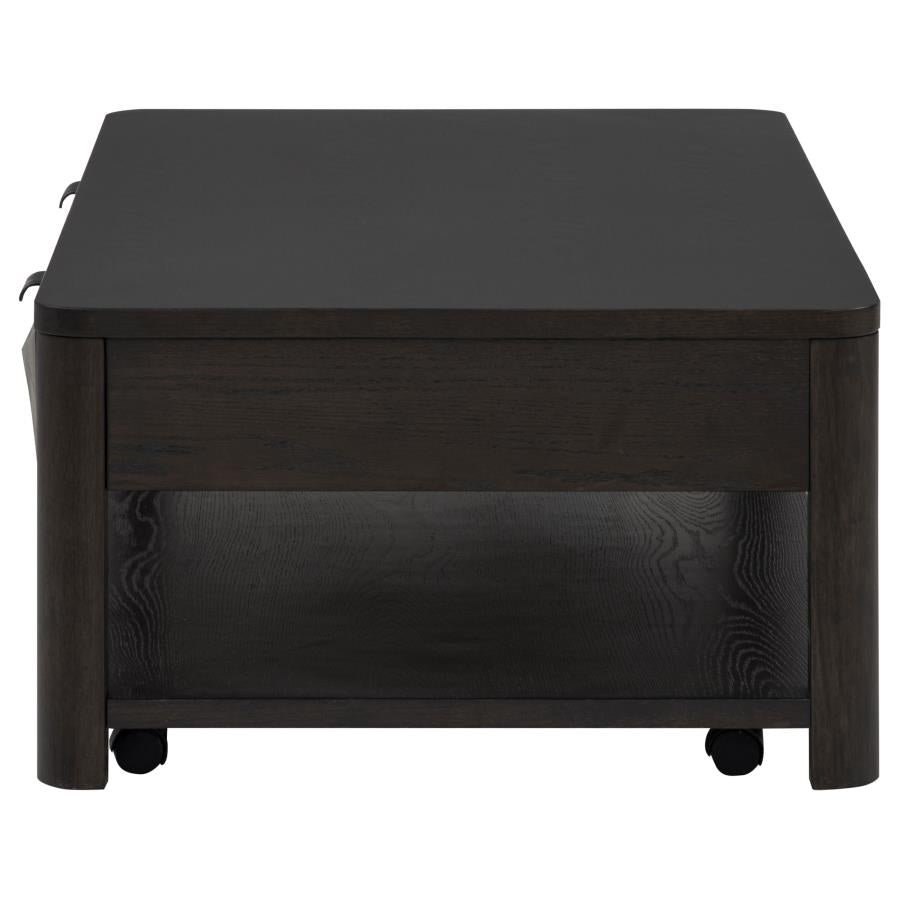 Marcelo Wood Coffee Table with 2 Drawers and Shelf Coffee