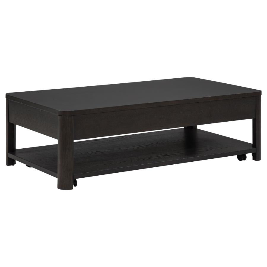 Marcelo Wood Coffee Table with 2 Drawers and Shelf Coffee