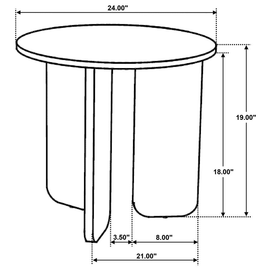 Dale Sculptural Round Solid Mango Wood End Table Honey Mango