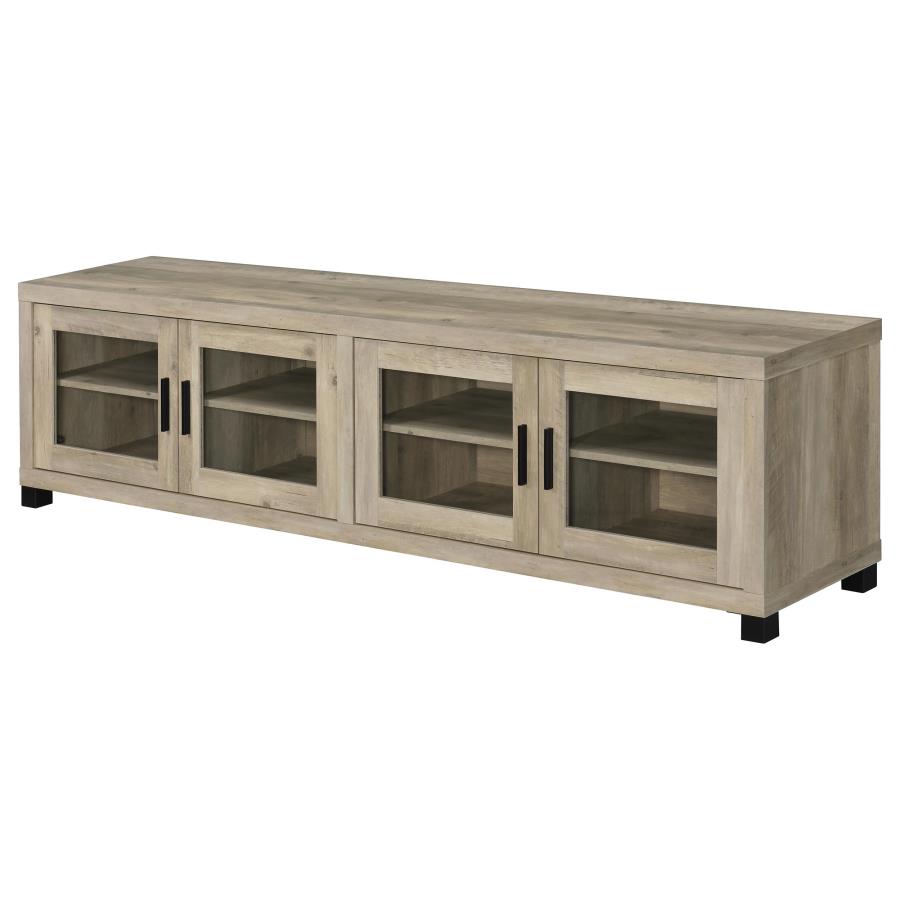 Sachin 3-piece 79-inch TV Entertainment Center Distressed Pine