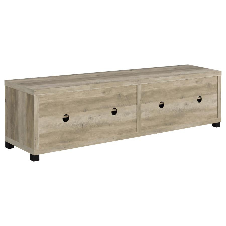 Sachin 3-piece 79-inch TV Entertainment Center Distressed Pine