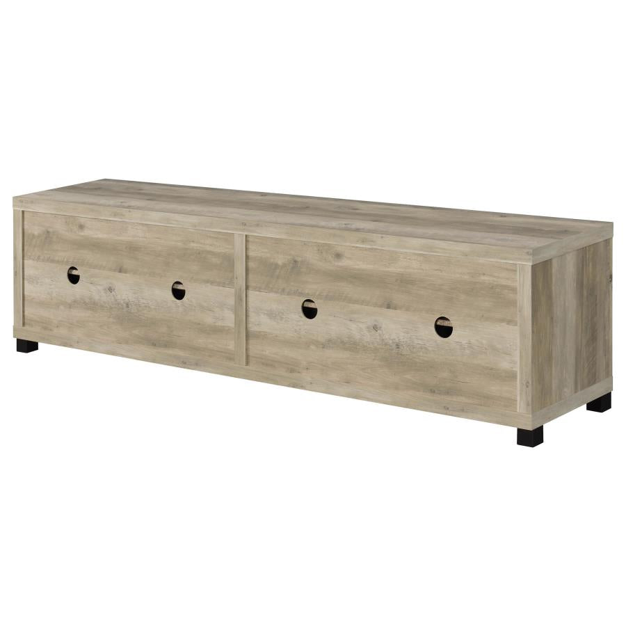 Sachin 3-piece 79-inch TV Entertainment Center Distressed Pine