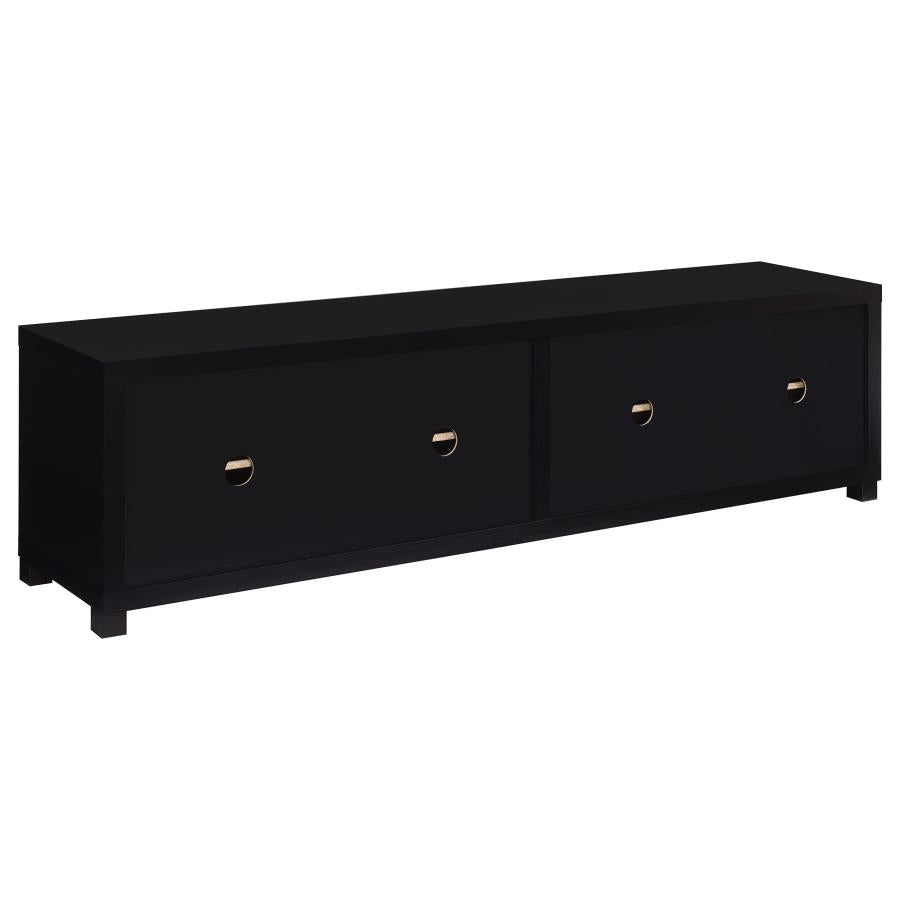 Sachin 3-piece Entertainment Center 79-inch TV Stand Black