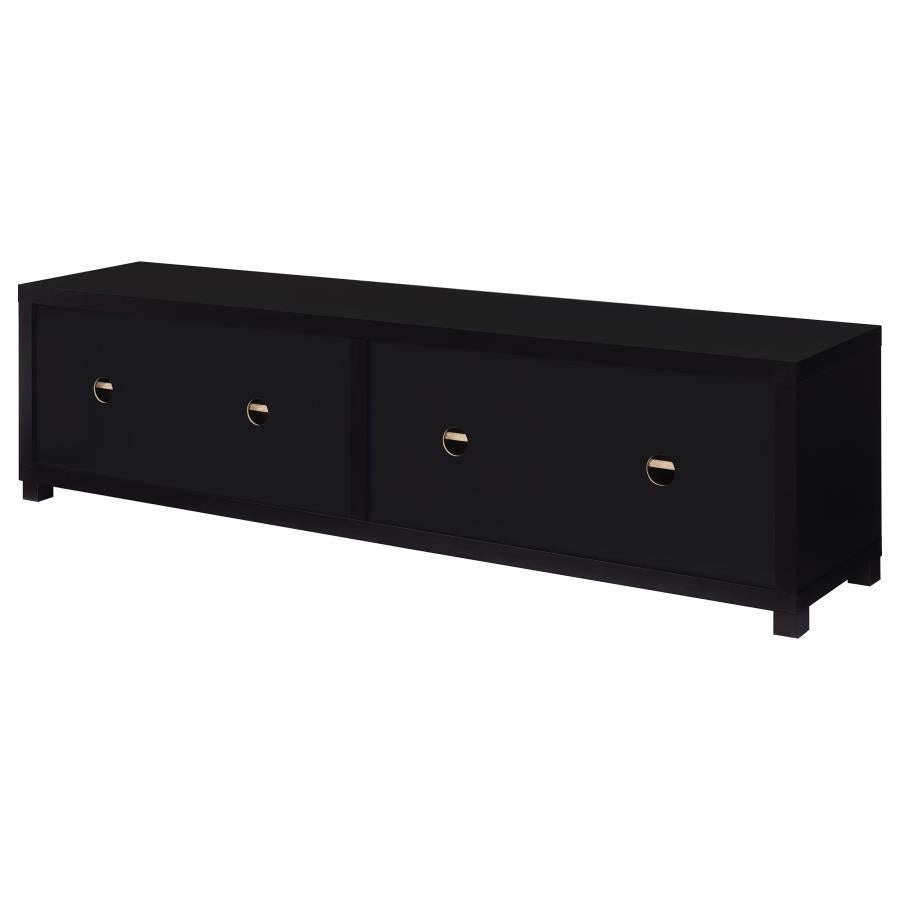 Sachin 3-piece Entertainment Center 79-inch TV Stand Black