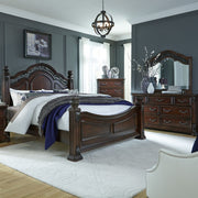 Messina Estates Queen Poster Bed, Dresser & Mirror