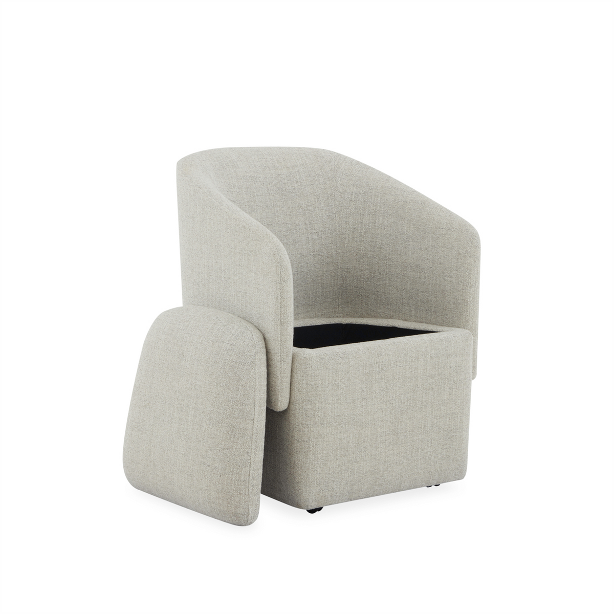 Accent Dining Accent Storage Dining Chair with Casters