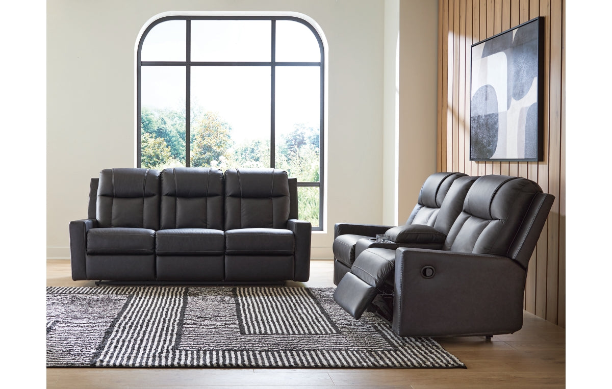 Mackmenville Reclining Sofa and Reclining Loveseat with Console