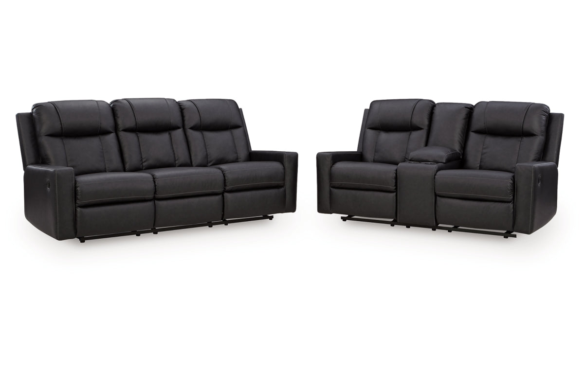 Mackmenville Reclining Sofa and Reclining Loveseat with Console