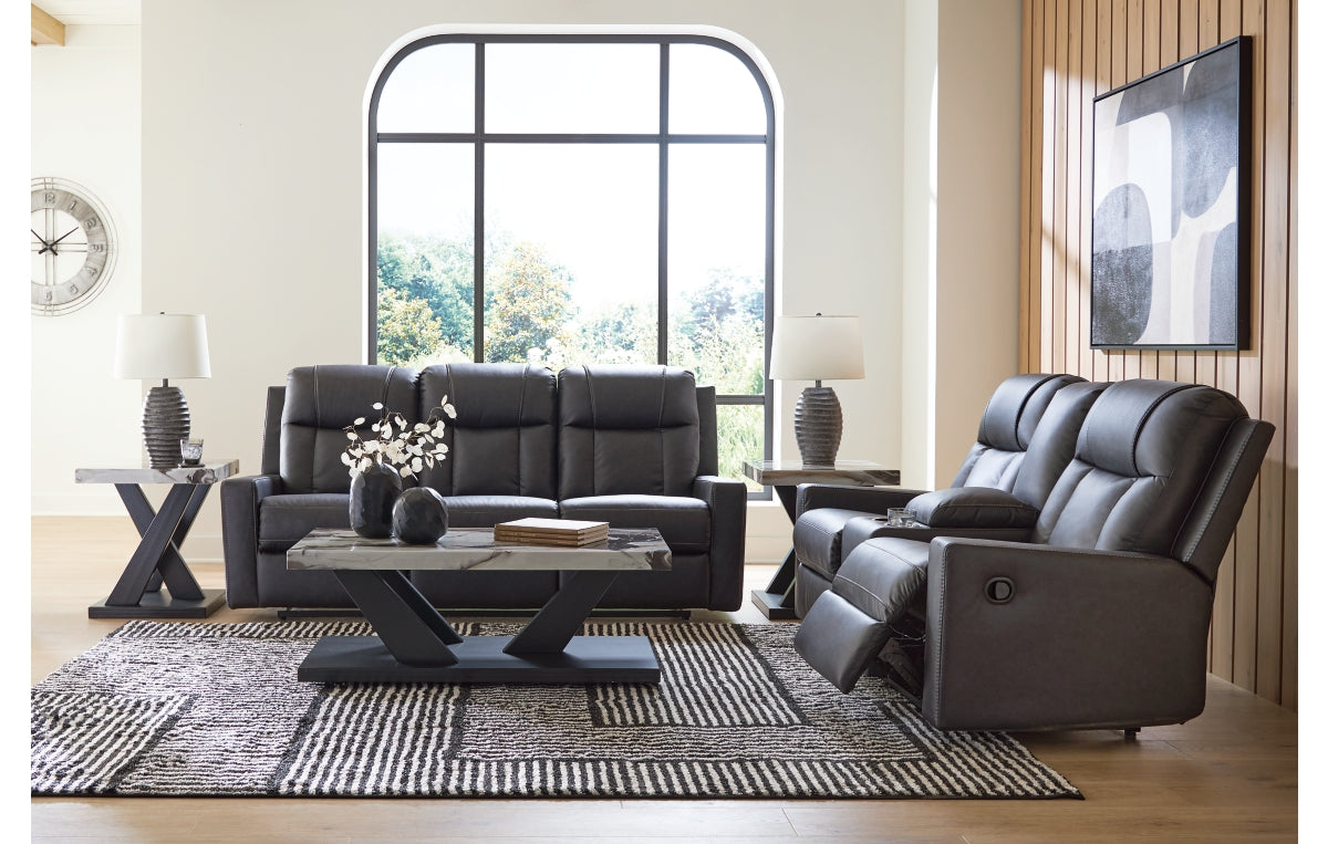 Mackmenville Reclining Sofa and Reclining Loveseat with Console