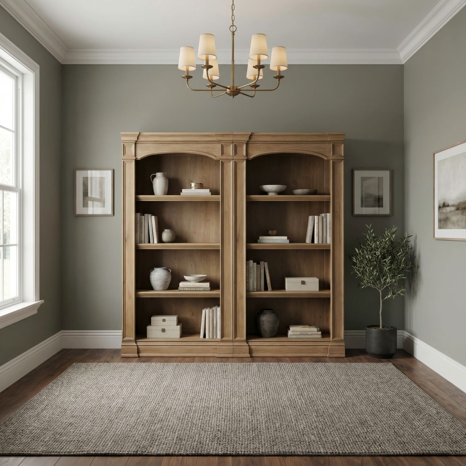Reynolda 2 Piece Bunching Bookcase