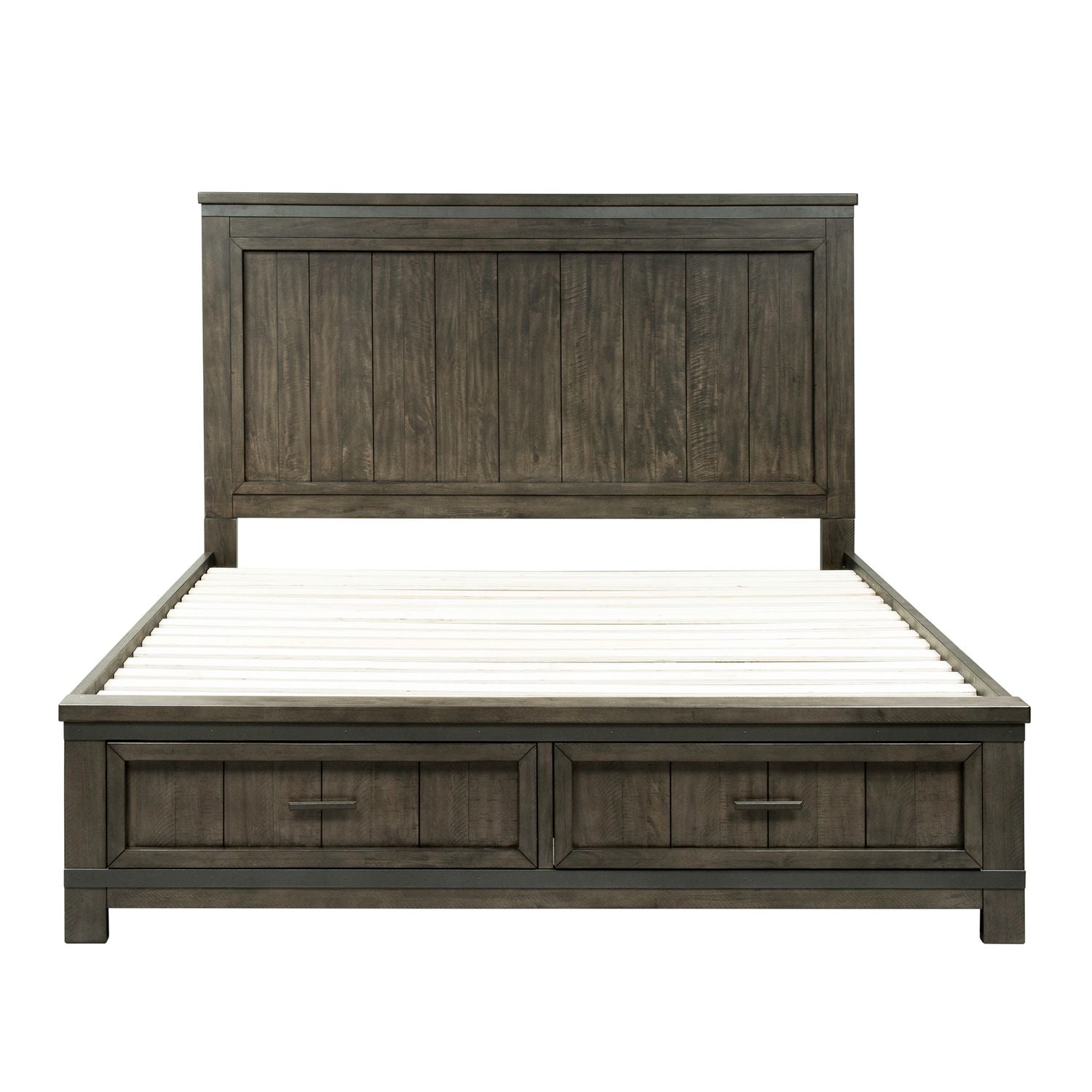 Thornwood Hills King Two Sided Storage Bed, Dresser & Mirror, Nightstand