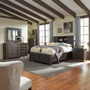 Thornwood Hills King Bookcase Bed, Dresser & Mirror, Chest, Nightstand