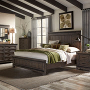 Thornwood Hills King Panel Bed, Dresser & Mirror, Nightstand