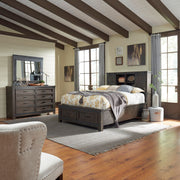 Thornwood Hills Queen Bookcase Bed, Dresser & Mirror