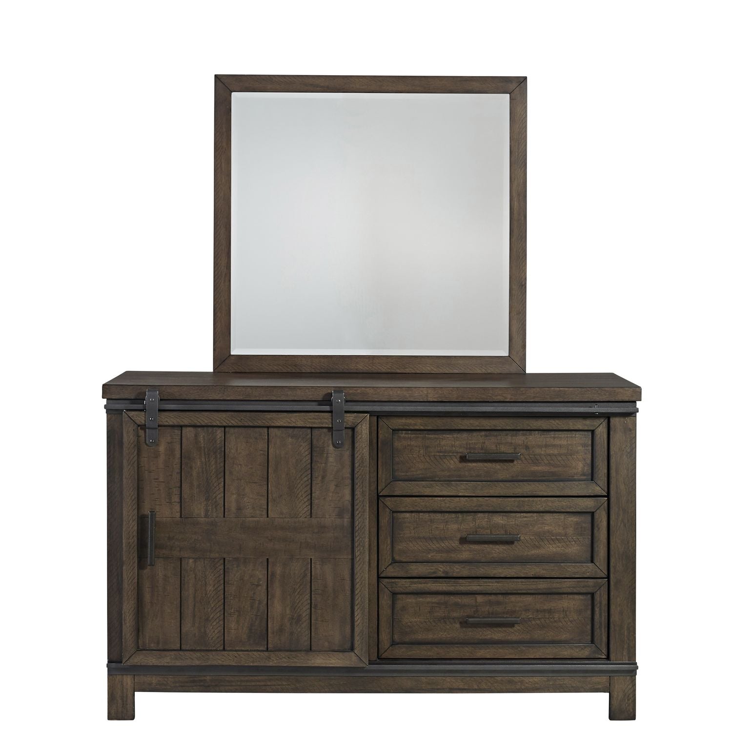 Thornwood Hills Full Bookcase Bed, Dresser & Mirror