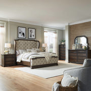 Providence Park King Shelter Bed, Dresser & Mirror, Chest, Nightstand