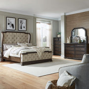 Providence Park Queen Shelter Bed, Dresser & Mirror, Chest