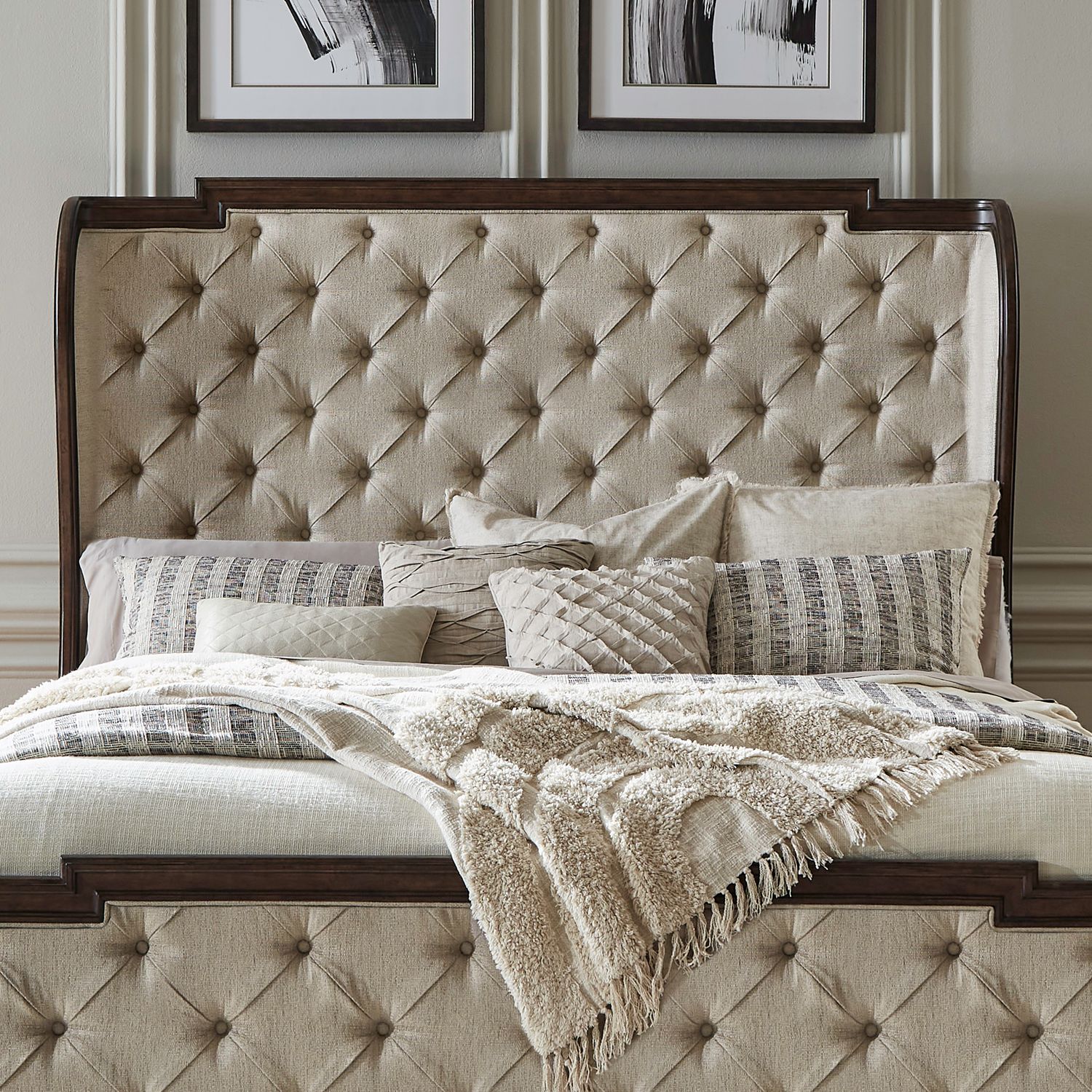 Providence Park King Upholstery Shelter Headboard