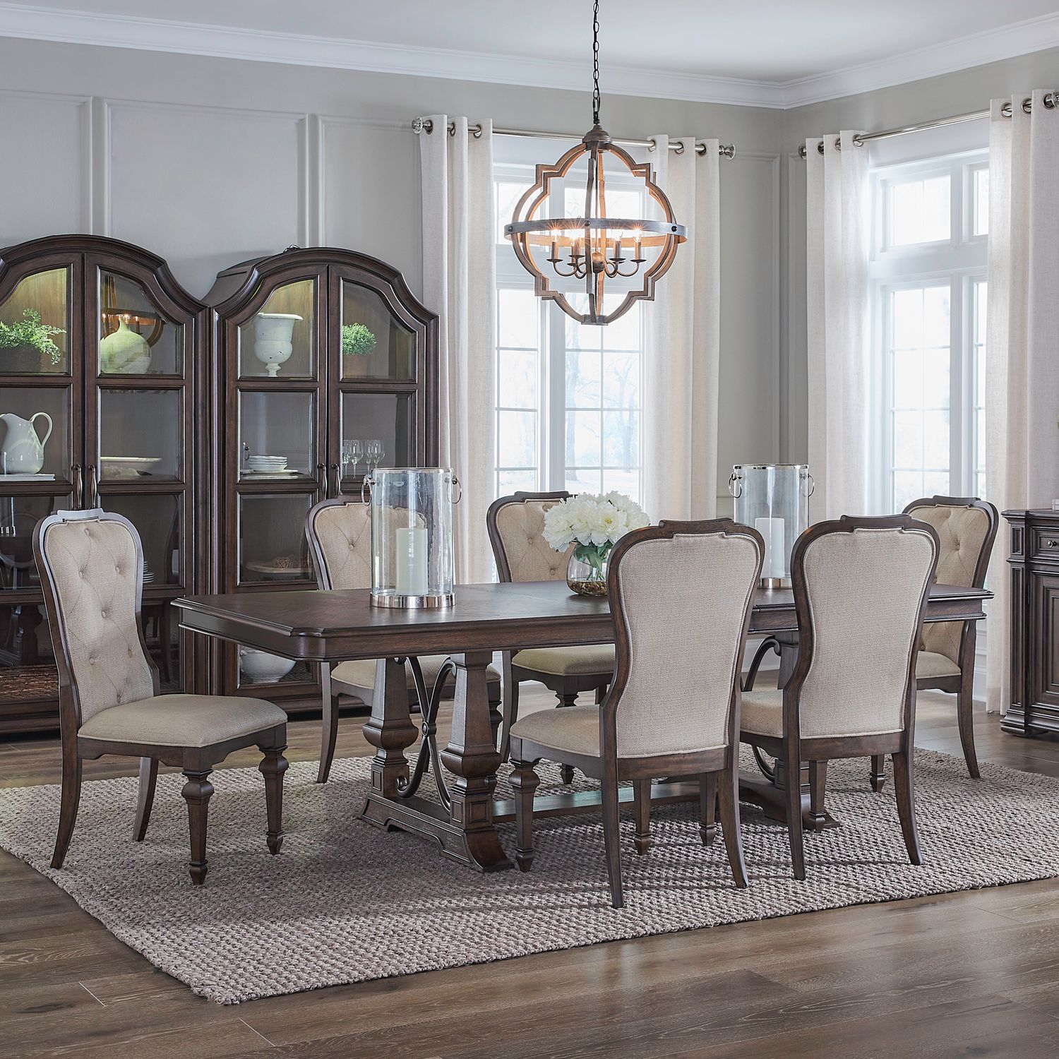 Providence Park Opt 7 Piece Trestle Table Set