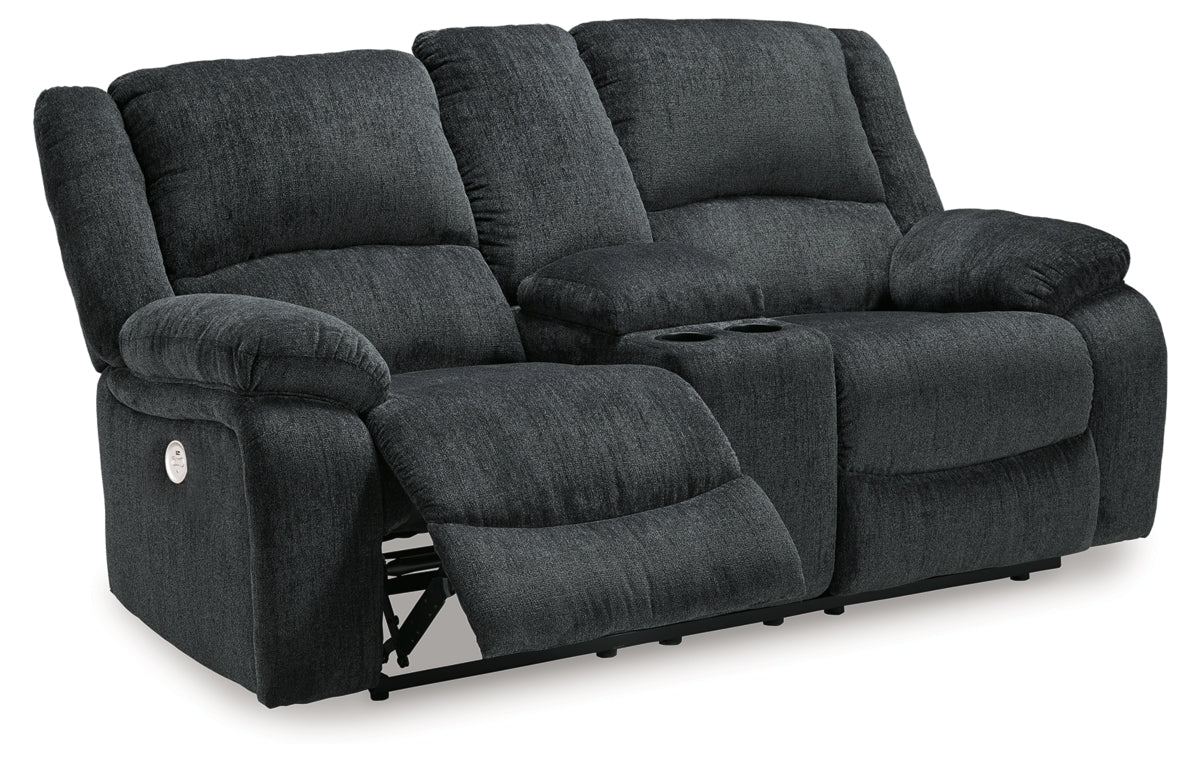 Draycoll Power Reclining Loveseat with Console