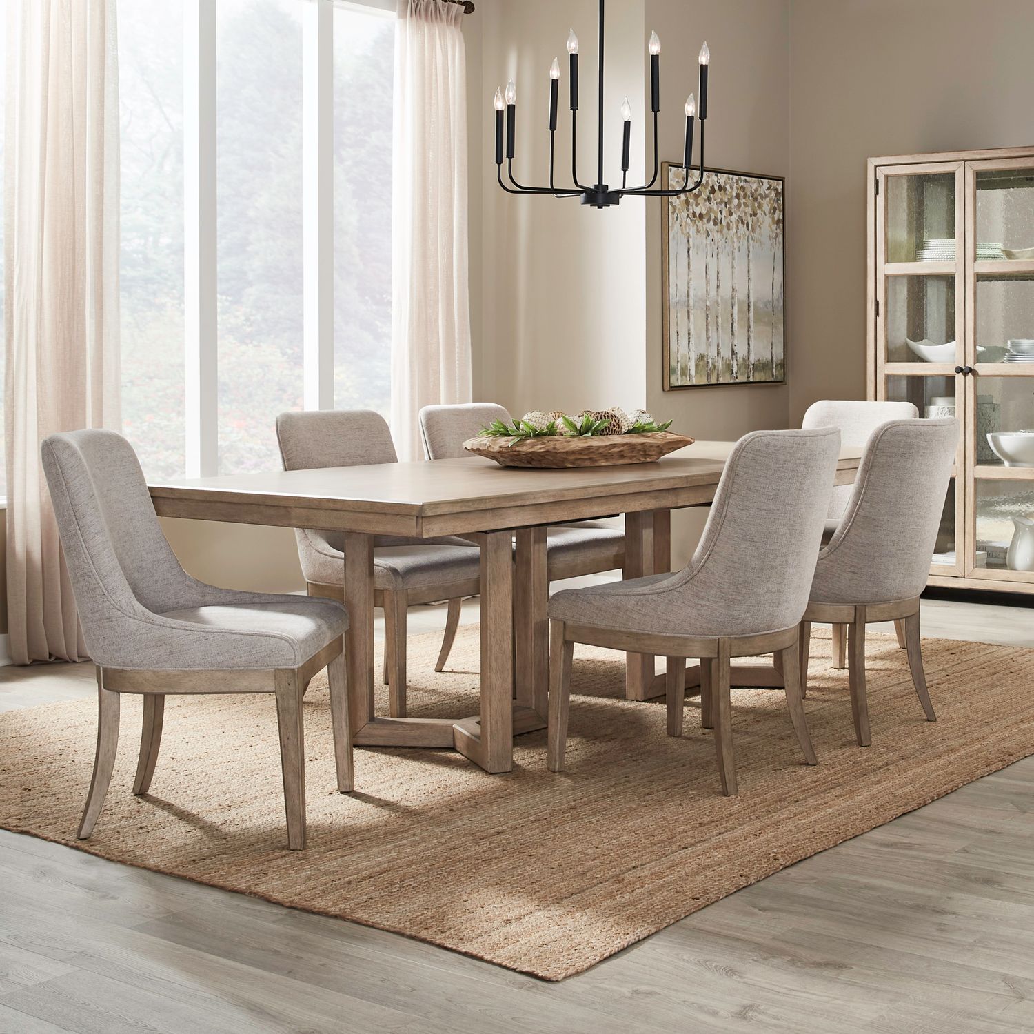 Proximity Place Opt 7 Piece Double Pedestal Table Set