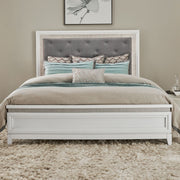 Reflections Queen Upholstery Panel Headboard with Lights