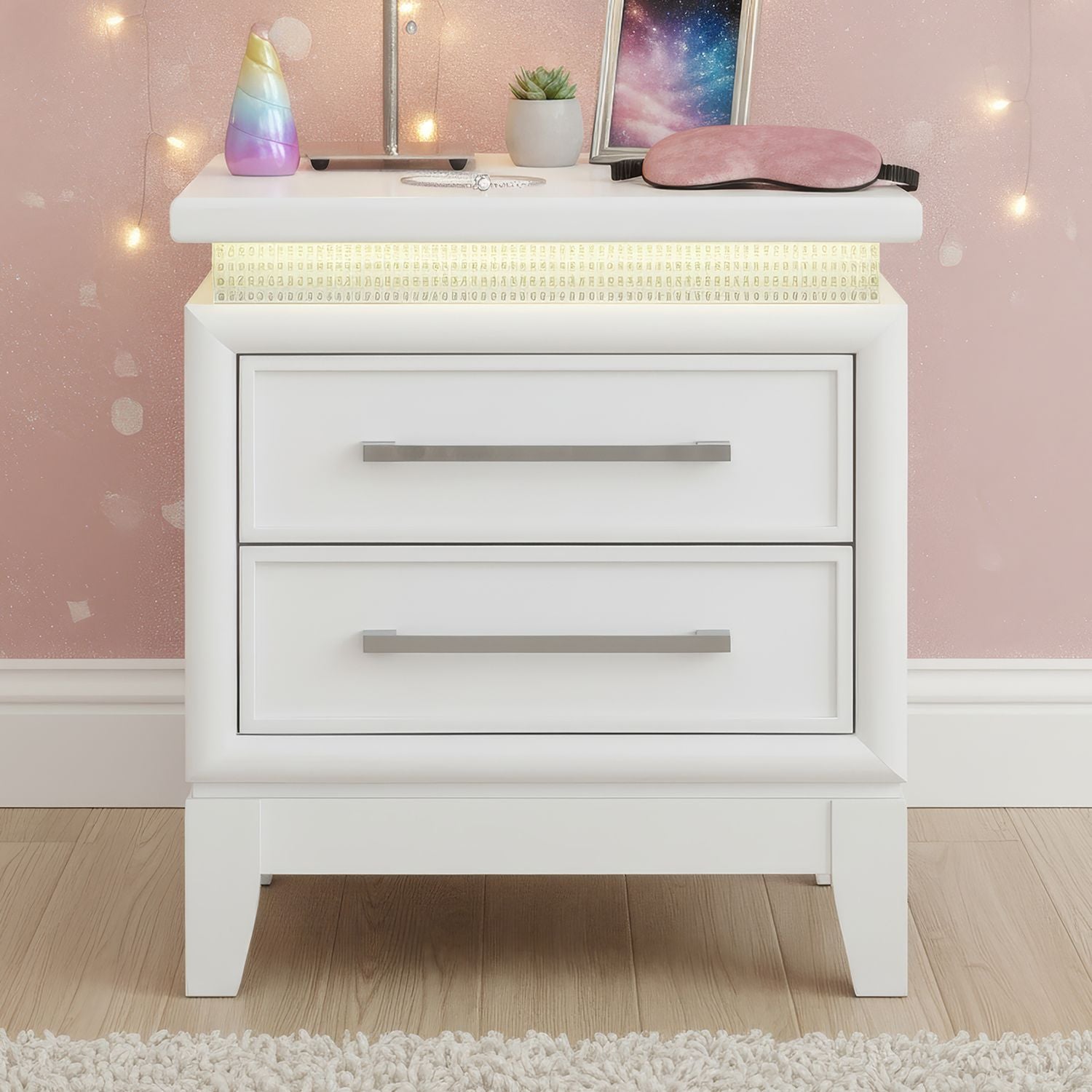 Reflections Nightstand with Charging Station