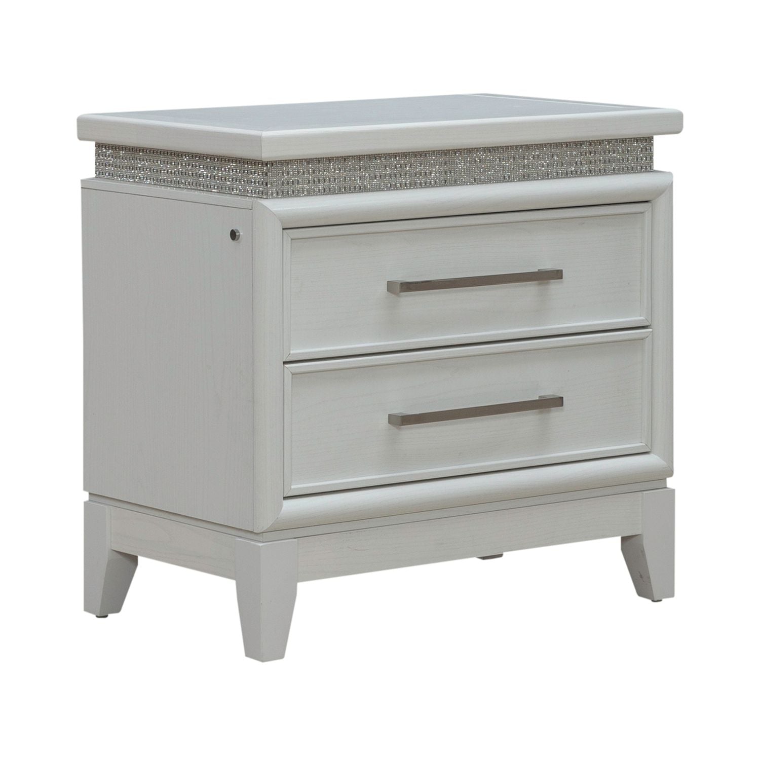 Reflections Nightstand with Lights and Charging Station