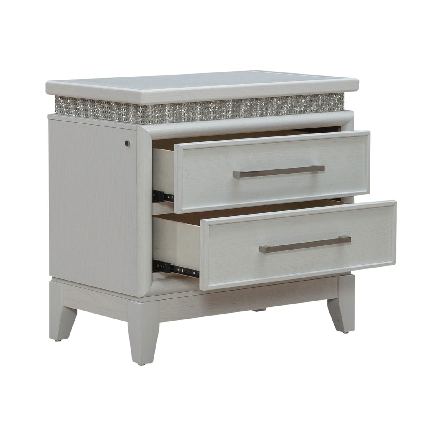 Reflections Nightstand with Lights and Charging Station