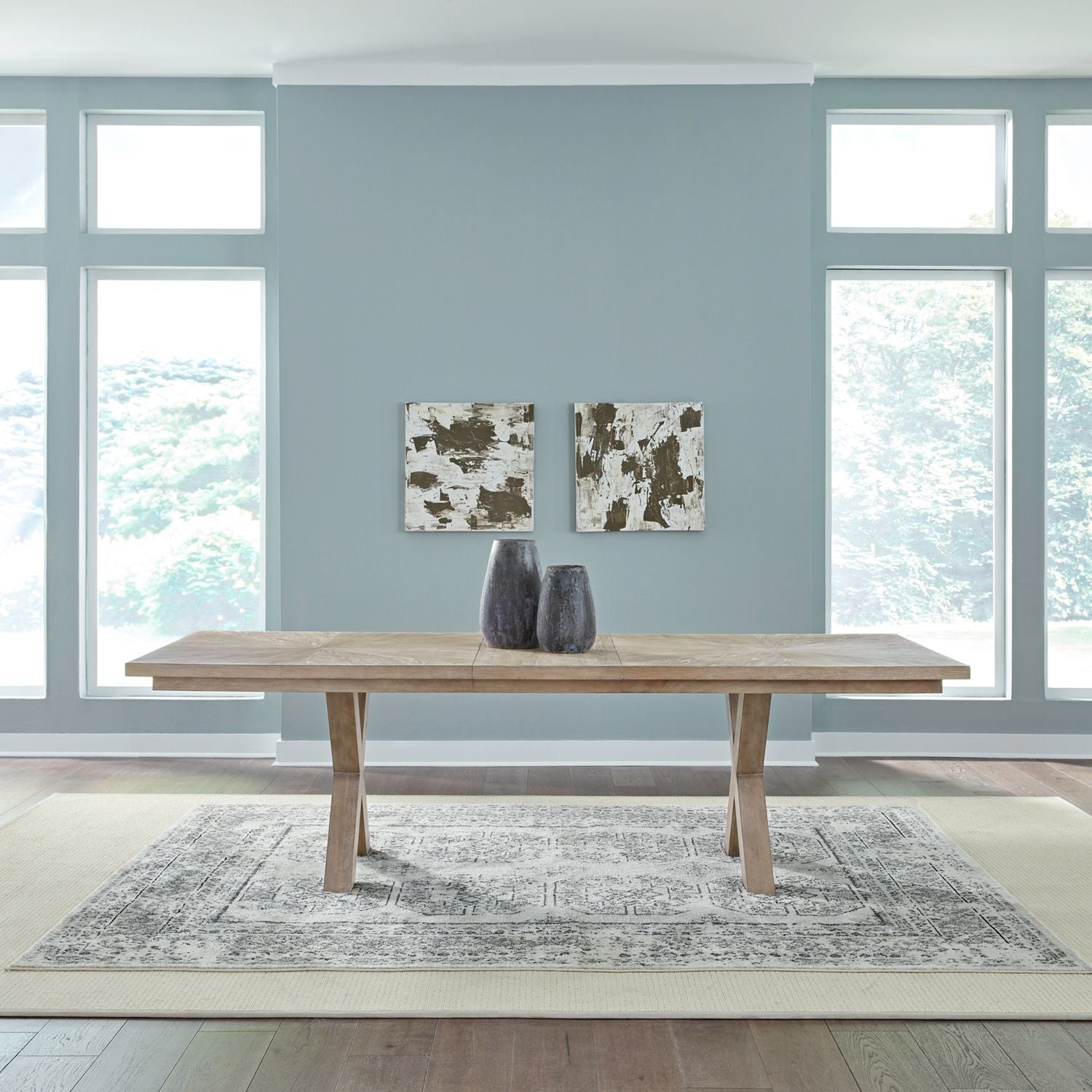 Brentwood Double Pedestal Table Set